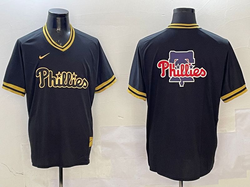 Men Philadelphia Phillies Blank Black Gold Game 2025 Nike MLB Jersey style 4->philadelphia phillies->MLB Jersey